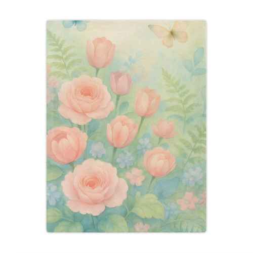 Serene Garden Haven - Minky Blanket