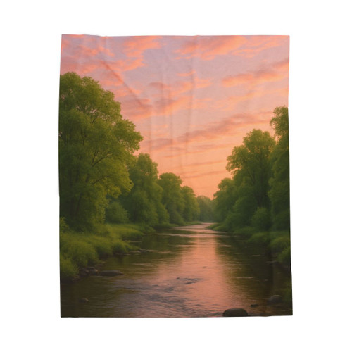Nature's Grateful Embrace - Velveteen Plush Blanket