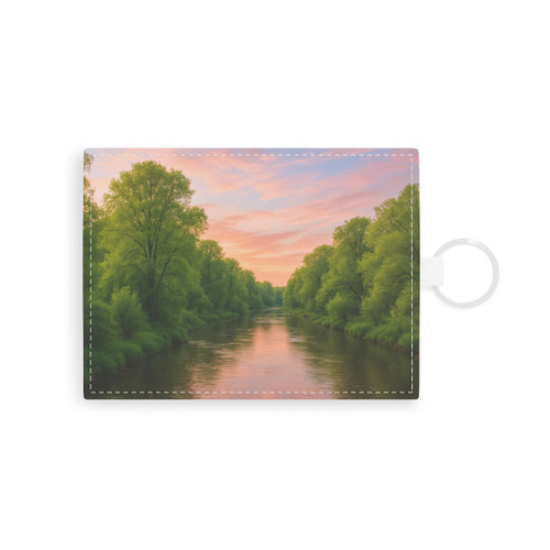 Nature's Grateful Embrace - Saffiano Leather Card Holder