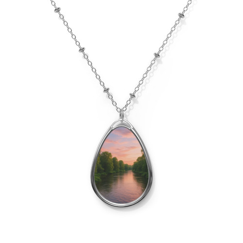 Nature's Grateful Embrace - Oval Necklace