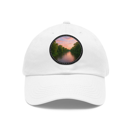 Nature's Grateful Embrace - Dad Hat with Leather Patch (Round)