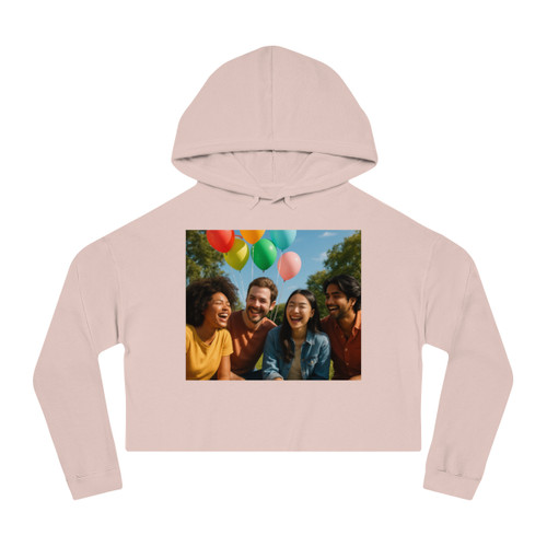 Joyful Connections - Women’s Cropped Hooded Sweatshirt
