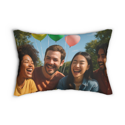 Joyful Connections - Spun Polyester Lumbar Pillow