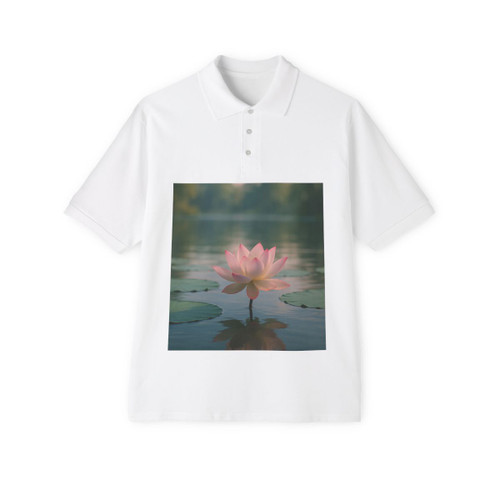 Serene Lotus Bliss - Men's Piqué Polo