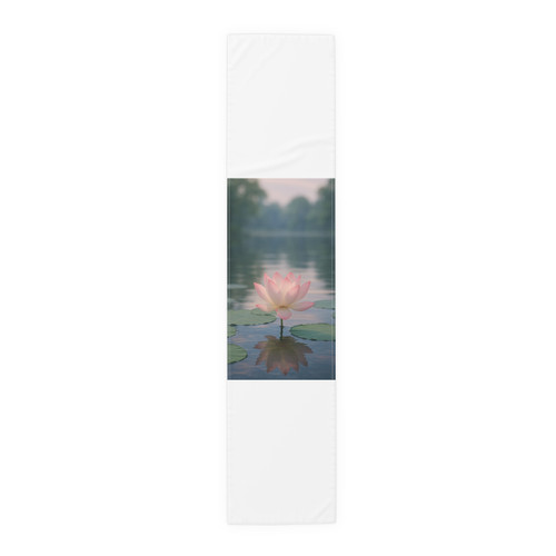Serene Lotus Bliss - Table Runner (Cotton, Poly)