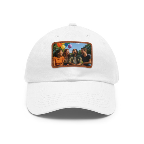 Joyful Connections - Dad Hat with Leather Patch (Rectangle)