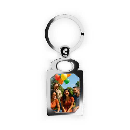Joyful Connections - Rectangle Photo Keyring