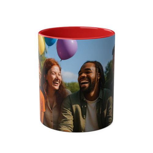 Joyful Connections - Two-Tone Coffee Mugs, 11oz