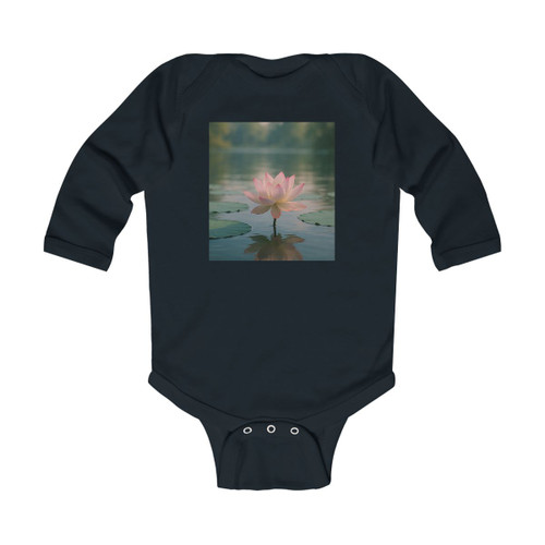 Serene Lotus Bliss - Infant Long Sleeve Bodysuit