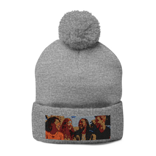 Joyful Connections - Pom-Pom Knit Cap (Embroidery)