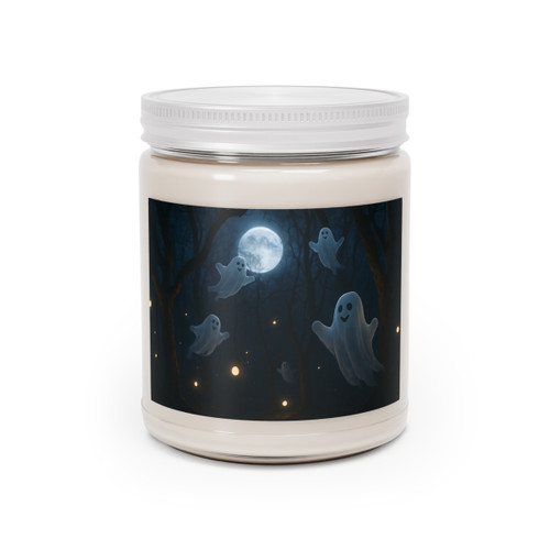Spooky Forest Night - Scented Soy Candles with White Lid, 9oz