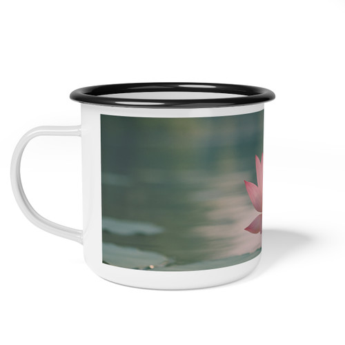 Serene Lotus Bliss - Enamel Camp Cup