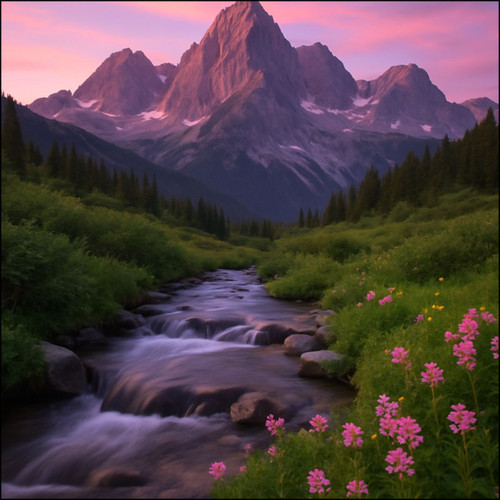 Serene Mountain Retreat - Custom Cut Acrylic Ornament