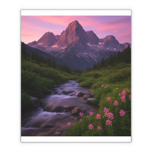 Serene Mountain Retreat - Gift Wrapping Paper Sheets, 1pc