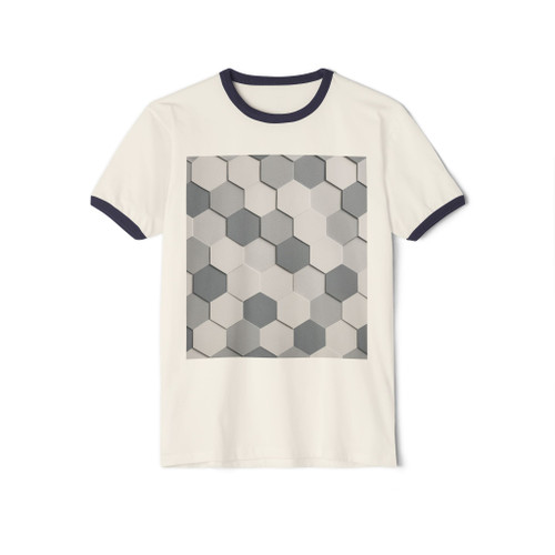 Geometric Rhythm - Unisex Cotton Ringer T-Shirt
