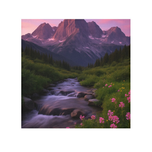 Serene Mountain Retreat - Face Towel