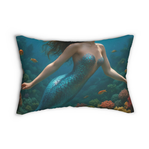 Ethereal Ocean Dance - Spun Polyester Lumbar Pillow