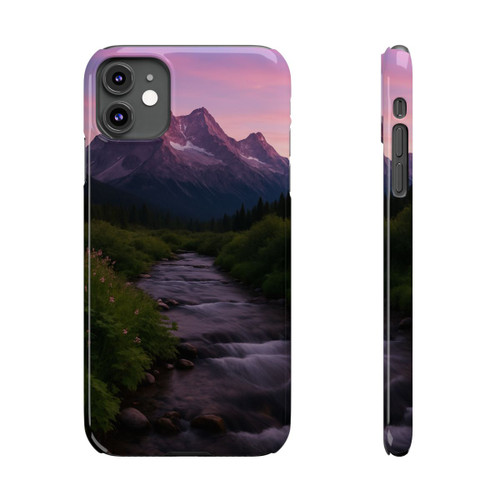 Serene Mountain Retreat - Slim Phone Cases