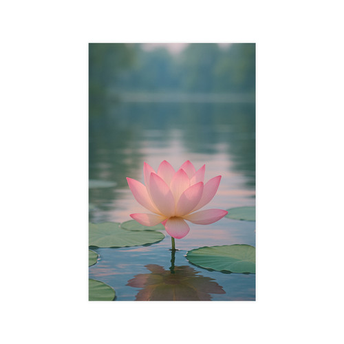 Serene Lotus Bliss - Vertical and Horizontal Matte Posters