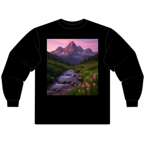 Serene Mountain Retreat - Unisex Long Sleeve T-Shirt