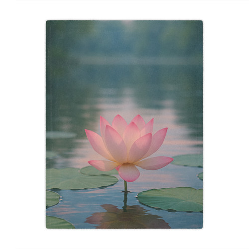 Serene Lotus Bliss - Minky Blanket