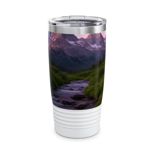 Serene Mountain Retreat - Ringneck Tumbler, 20oz