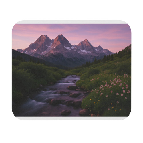 Serene Mountain Retreat - Mouse Pad (Rectangle)