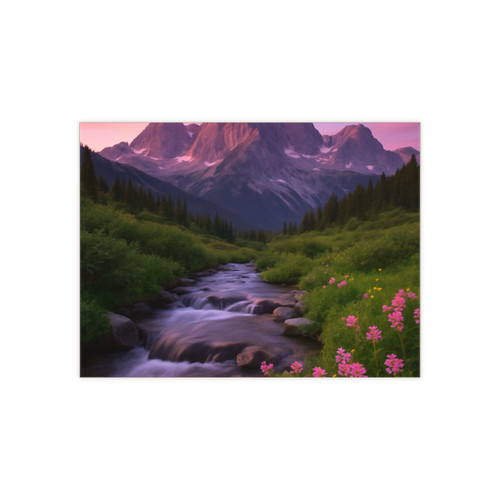 Serene Mountain Retreat - Ceramic Photo Tile