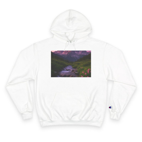 Serene Mountain Retreat - Champion Hoodie