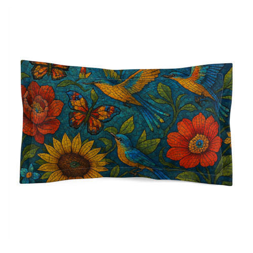 Nature's Mosaic Symphony - Microfiber Pillow Sham