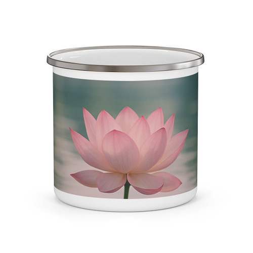Serene Lotus Bliss - Enamel Camping Mug