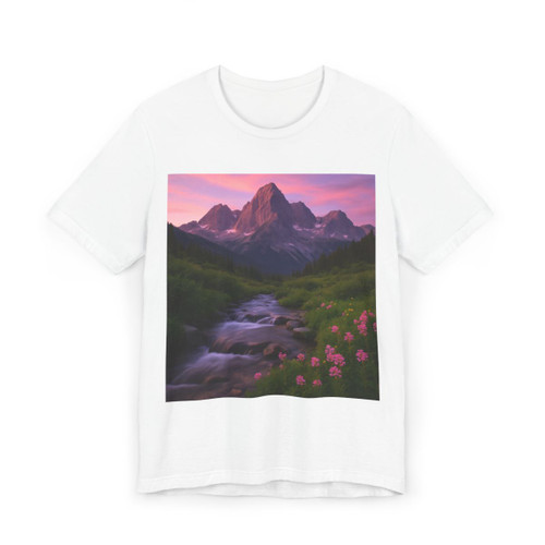 Serene Mountain Retreat - Unisex Jersey T-Shirt