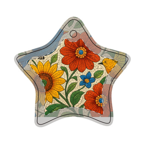 Nature's Mosaic Symphony - Decorative Ornament