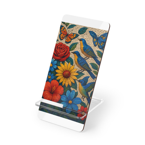 Nature's Mosaic Symphony - Mobile Display Stand for Smartphones