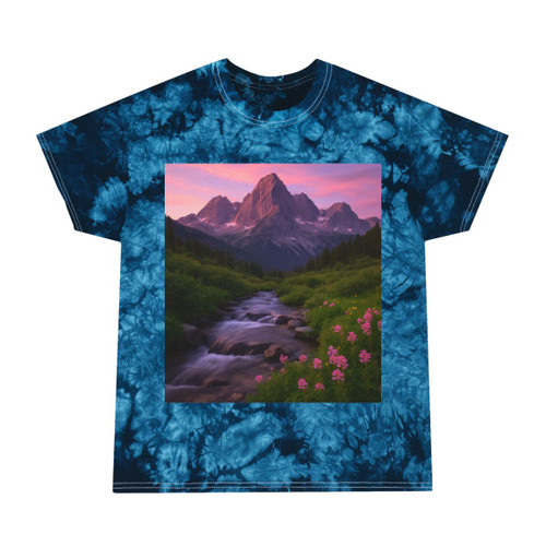 Serene Mountain Retreat - Tie-Dye Tee, Crystal