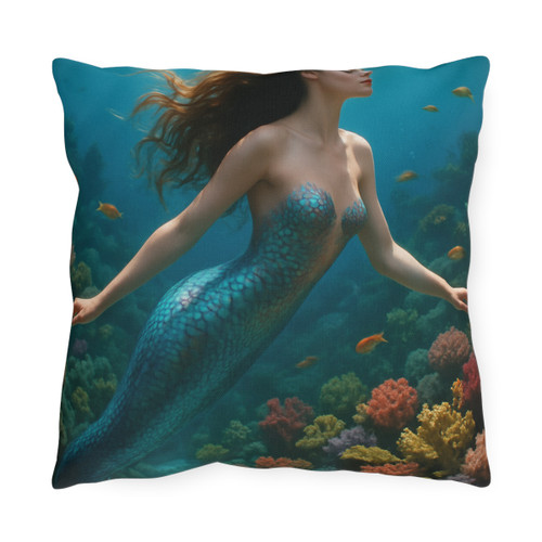 Ethereal Ocean Dance - Outdoor Pillows