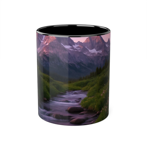 Serene Mountain Retreat - Accent Mugs, 11oz
