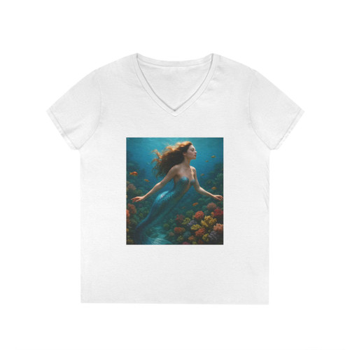 Ethereal Ocean Dance - Ladies' V-Neck T-Shirt