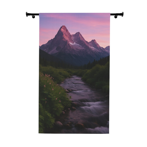 Serene Mountain Retreat - Window Curtains (1 Piece)