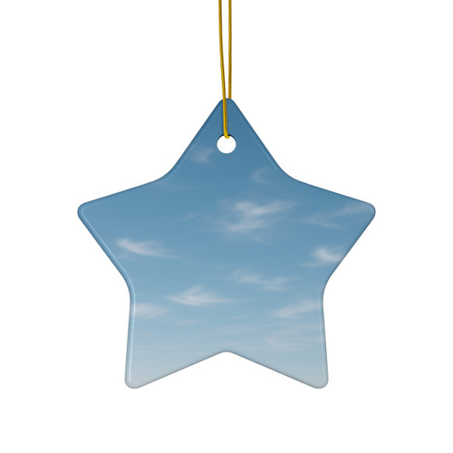 Serene Horizon - Ceramic Ornament, 4 Shapes