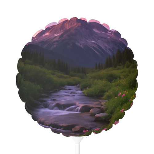 Serene Mountain Retreat - Balloon (Round and Heart-shaped), 11"