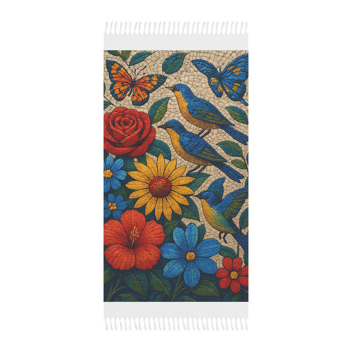 Nature's Mosaic Symphony - Boho Beach Cloth