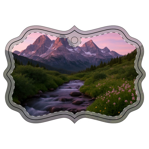 Serene Mountain Retreat - Acrylic Ornament (Multi-depth)