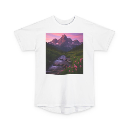 Serene Mountain Retreat - Unisex Long Body Urban Tee