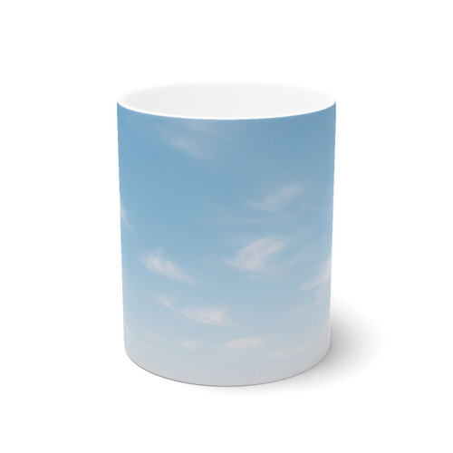 Serene Horizon - White Ceramic Mug, 11oz and 15oz