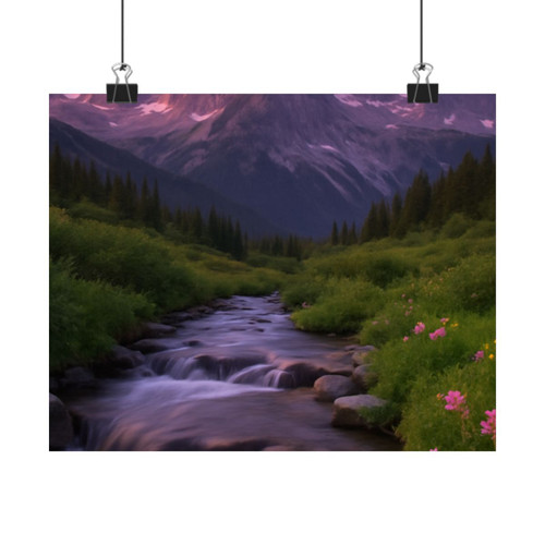 Serene Mountain Retreat - Matte Horizontal Posters