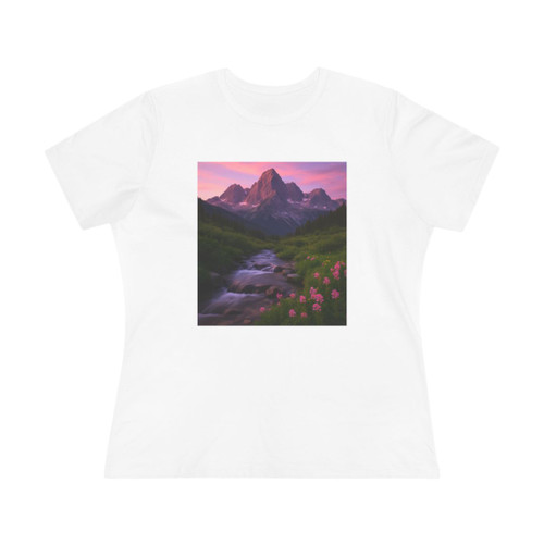 Serene Mountain Retreat - Women's Cotton Tee
