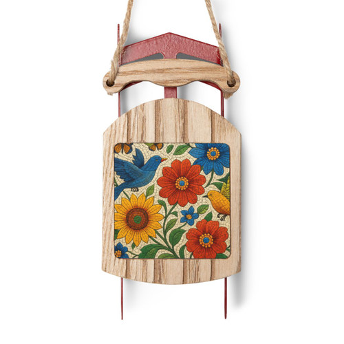 Nature's Mosaic Symphony - Sled Ornaments