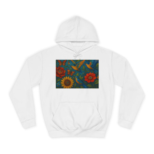 Nature's Mosaic Symphony - Unisex College Hoodie