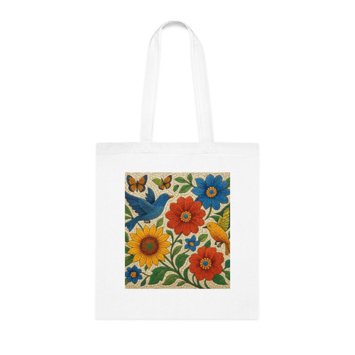 Nature's Mosaic Symphony - Cotton Tote